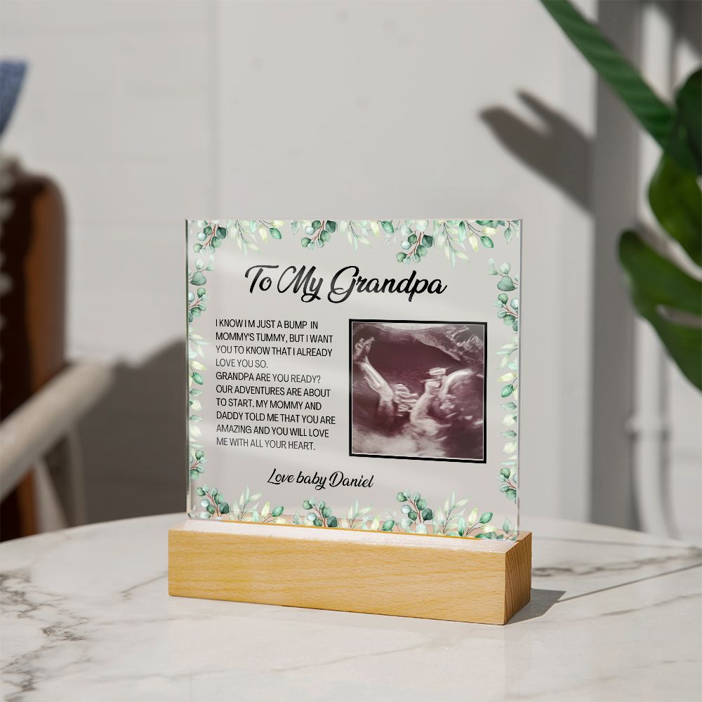 Personalized Grandpa To Be Gift - Great For Pregnancy Announcement