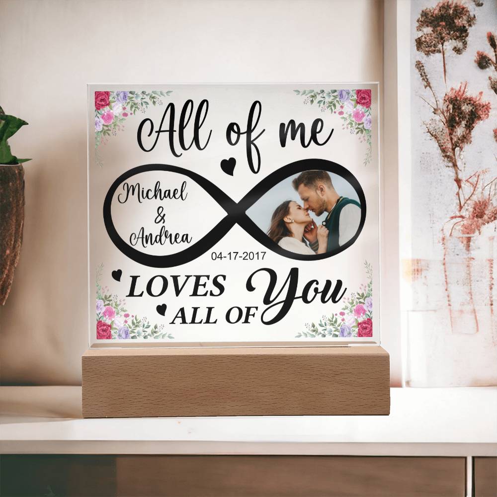 All Of Me Loves All of You Personalized Anniversary Gift For Couple