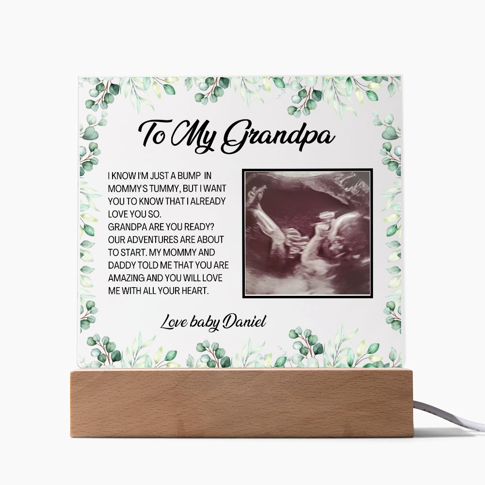 Personalized Grandpa To Be Gift - Great For Pregnancy Announcement