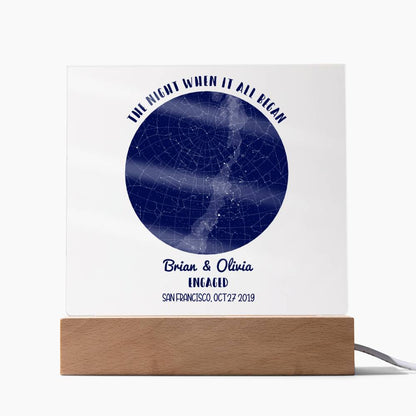 The Night When It All Began Star Map Gift