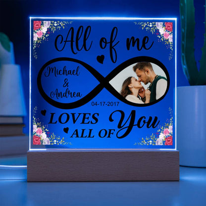 All Of Me Loves All of You Personalized Anniversary Gift For Couple