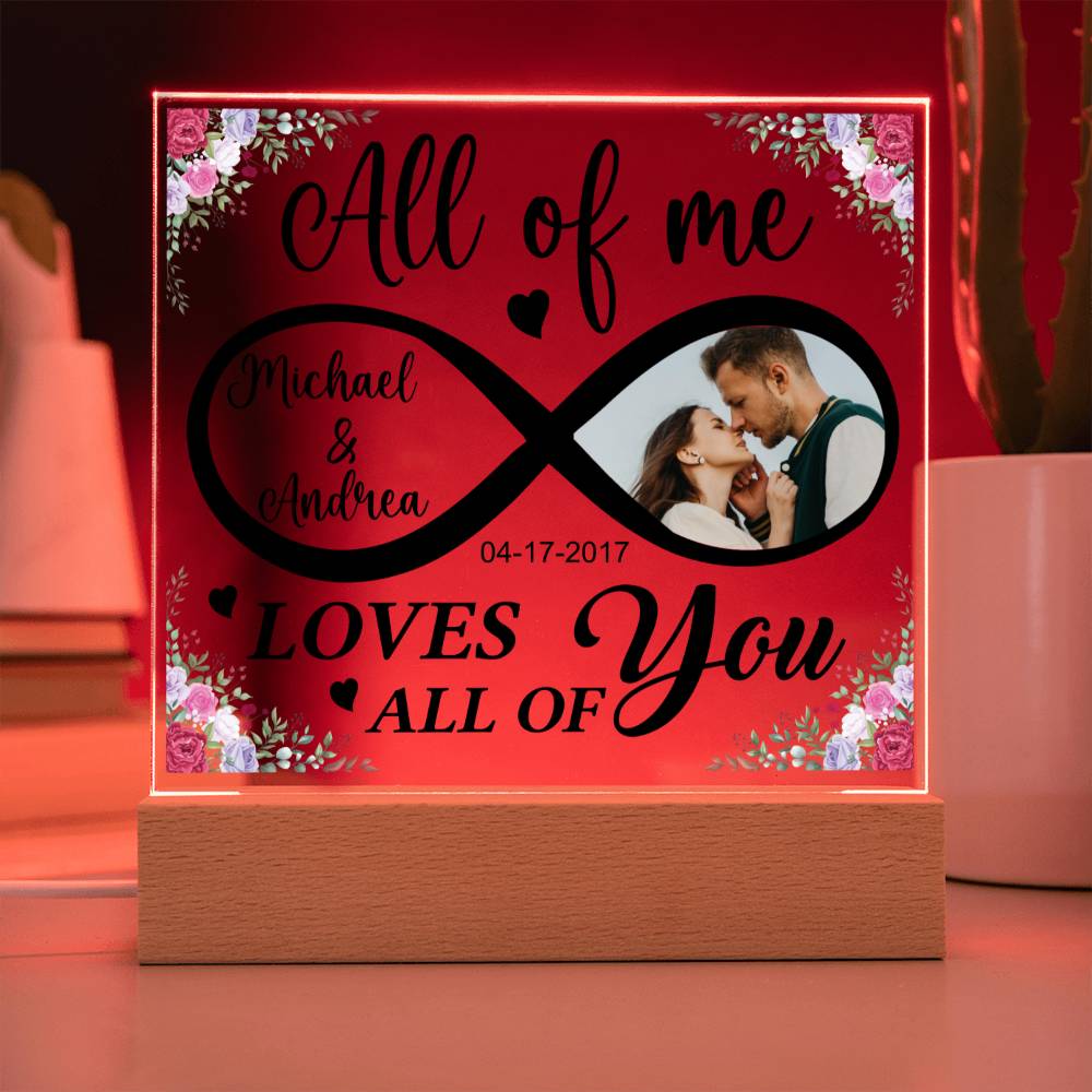 All Of Me Loves All of You Personalized Anniversary Gift For Couple