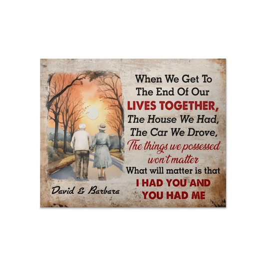 When We Get To The End Of Our Lives Together Poster