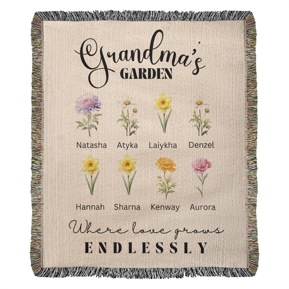 Personalized Grandma's Garden Birth Flowers