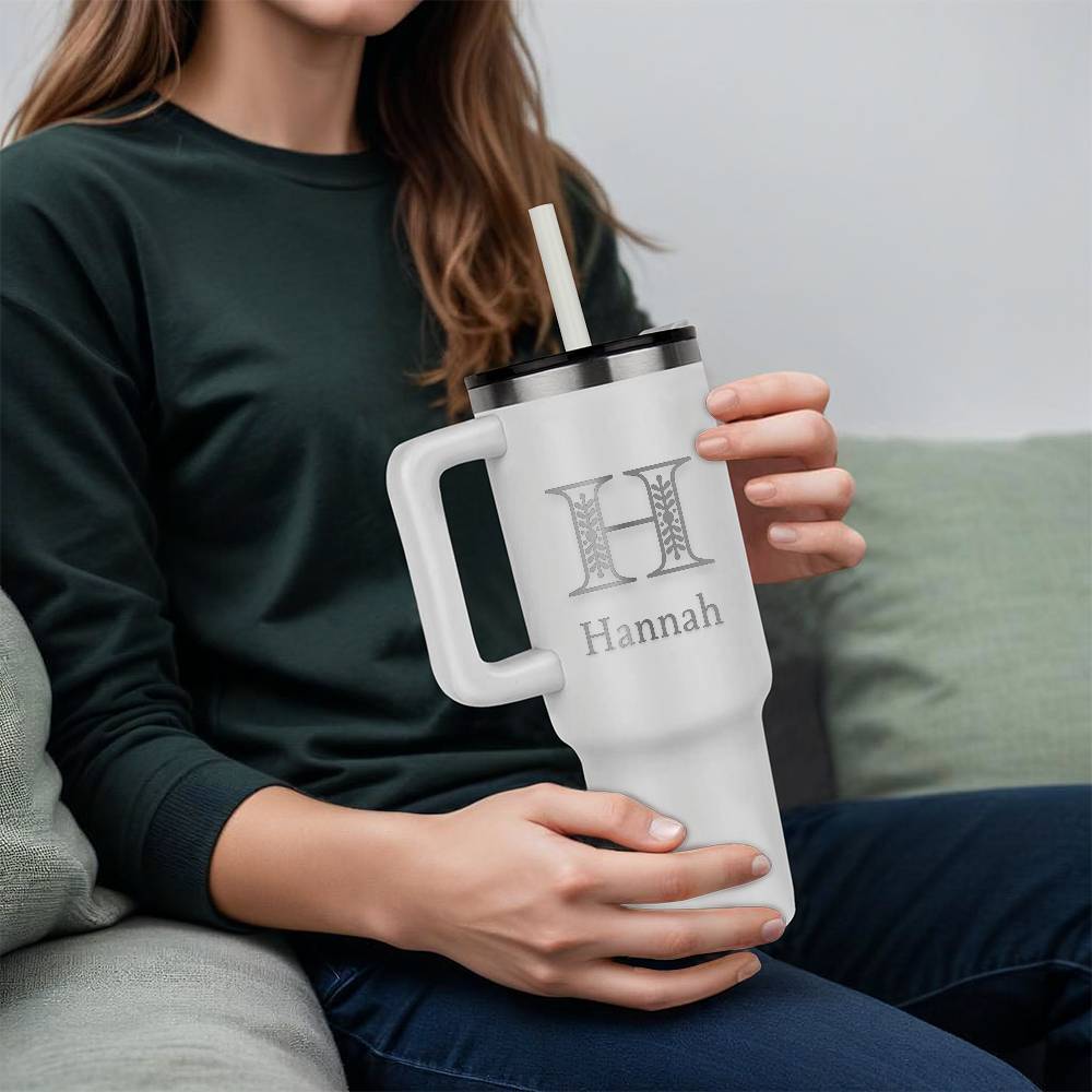 Initial Name Personalized Tumbler