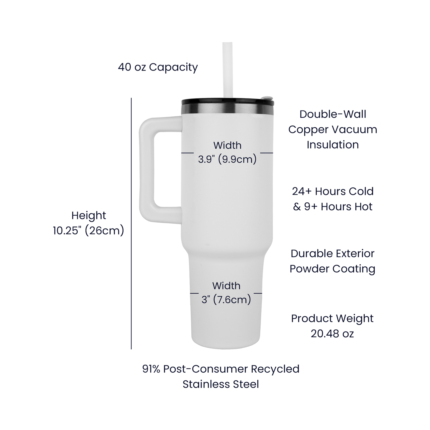 Initial Name Personalized Tumbler