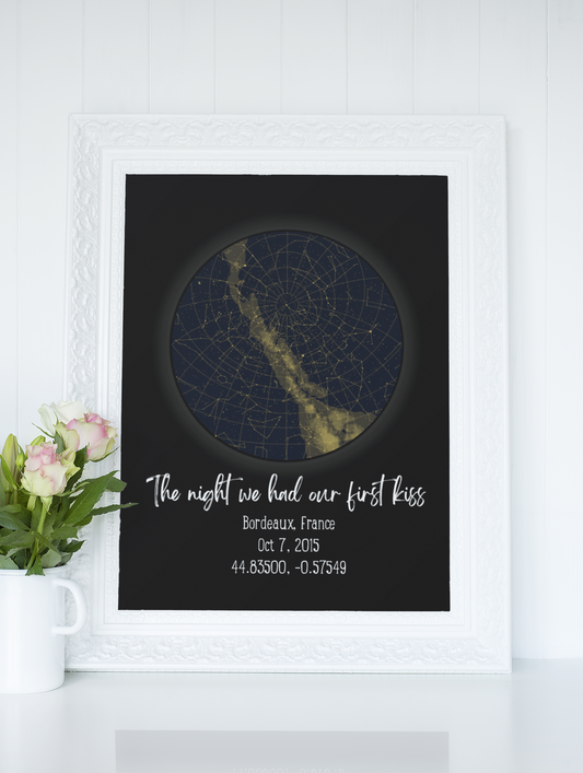 The Night When It All Began Star Map Gift 1