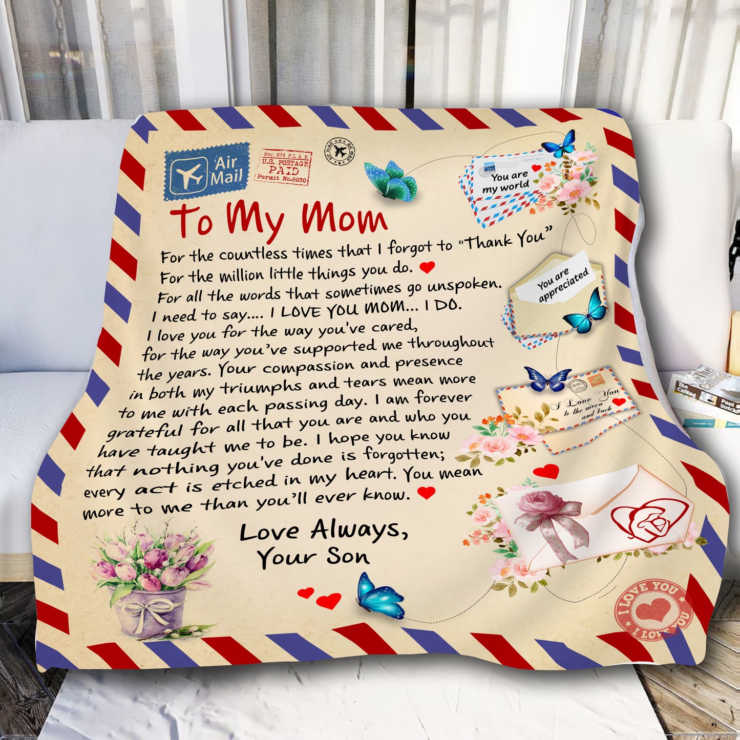 Mom Blanket Gifts From Son For Mother's Day