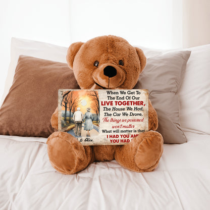 Heartfelt MDF Sign & Teddy Bear – A Timeless Reminder of Love and Togetherness