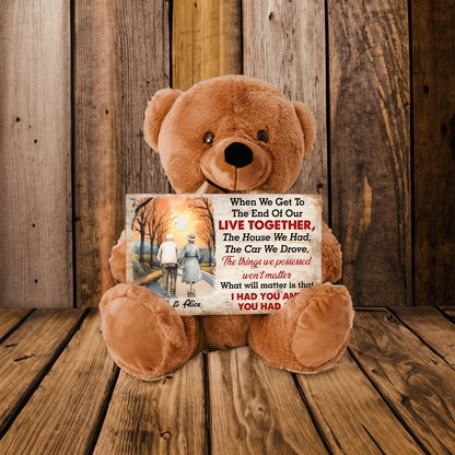 Heartfelt MDF Sign & Teddy Bear – A Timeless Reminder of Love and Togetherness