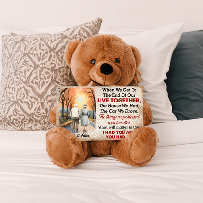 Heartfelt MDF Sign & Teddy Bear – A Timeless Reminder of Love and Togetherness