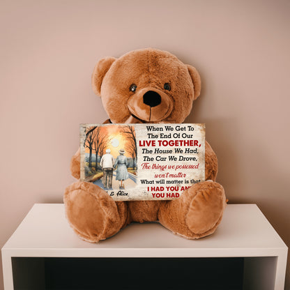 Heartfelt MDF Sign & Teddy Bear – A Timeless Reminder of Love and Togetherness