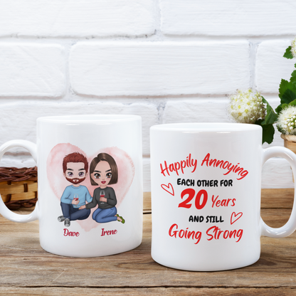 Happily Annoying Each Other Anniversary Mug