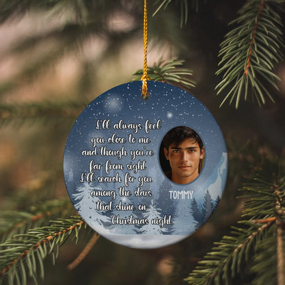 (Photo Inserted) Remember Your Loved One with a Cherished Memorial Photo Ornament