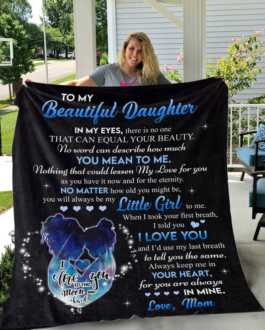 To My Beautiful Daughter Blanket - Always My Little Girl