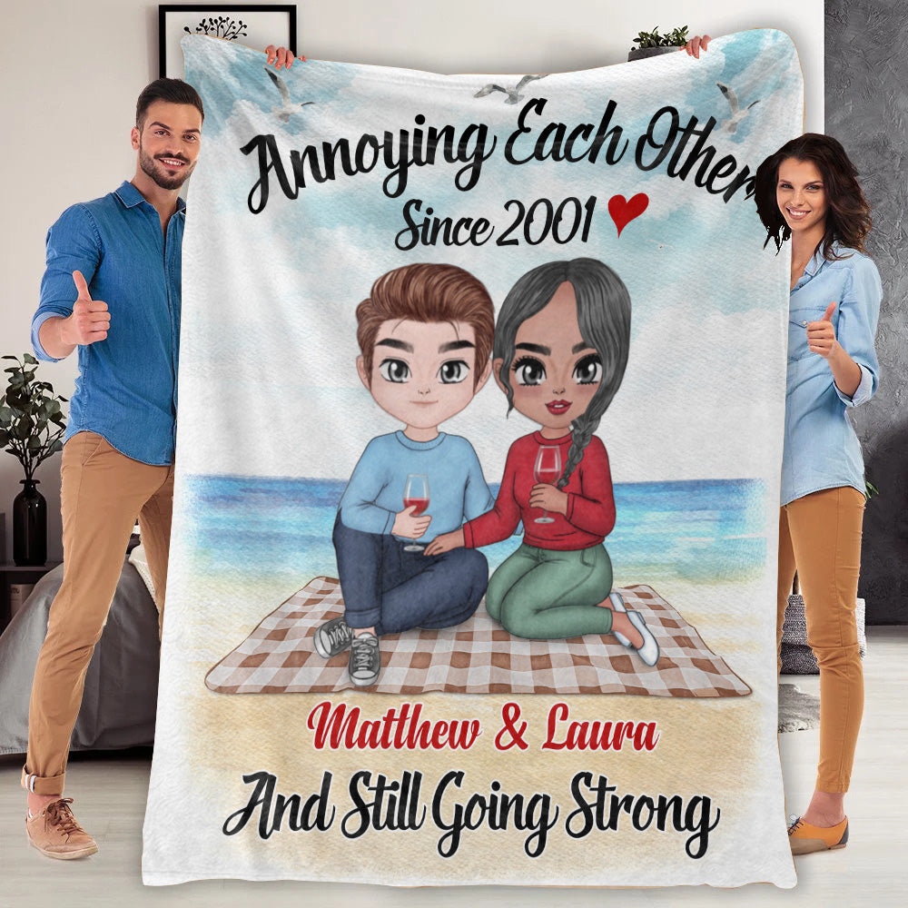 Annoying Each Other Blanket - Funny Personalized Anniversary Gift For Couples