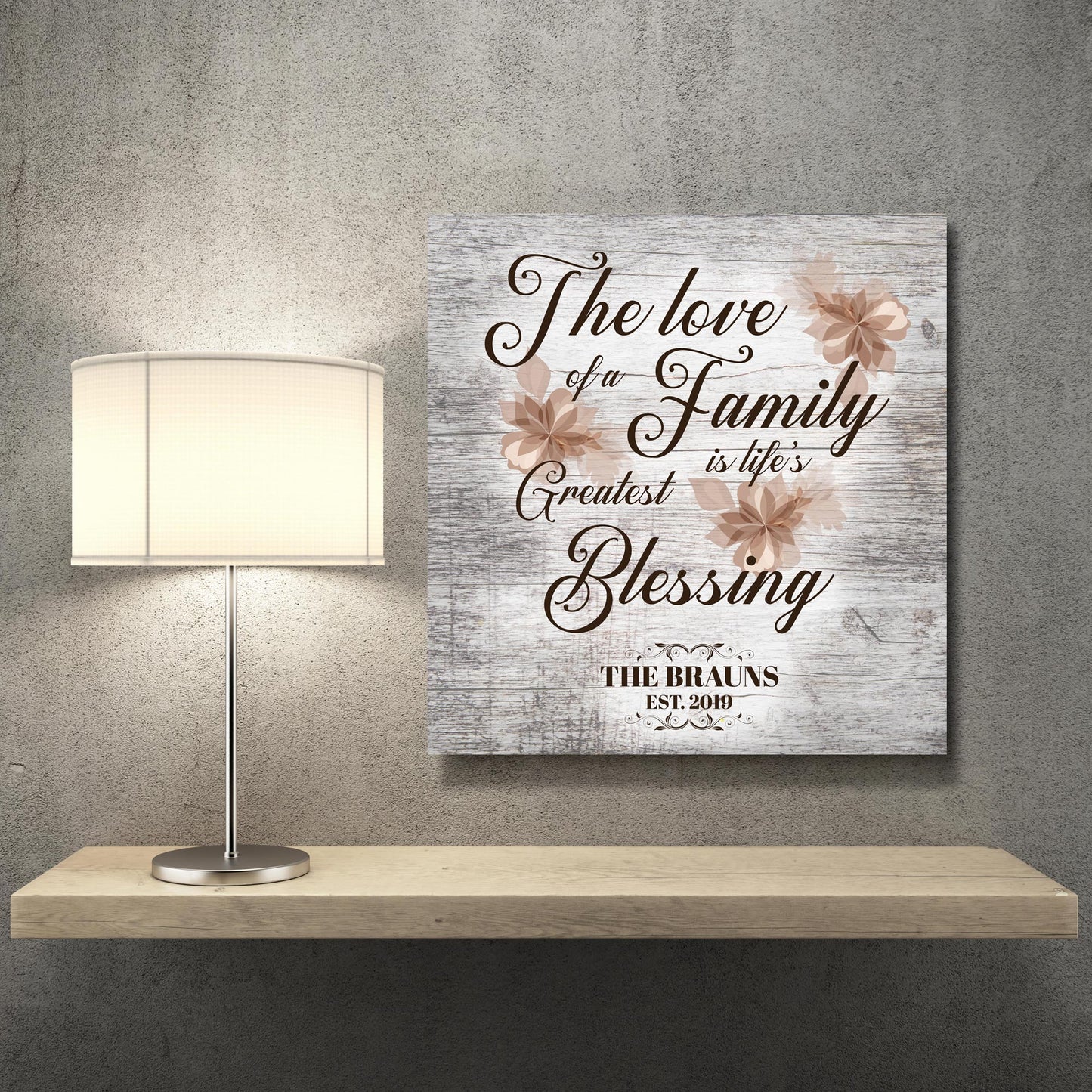 Personalized Wall Art - The Love of A Family Premium Canvas