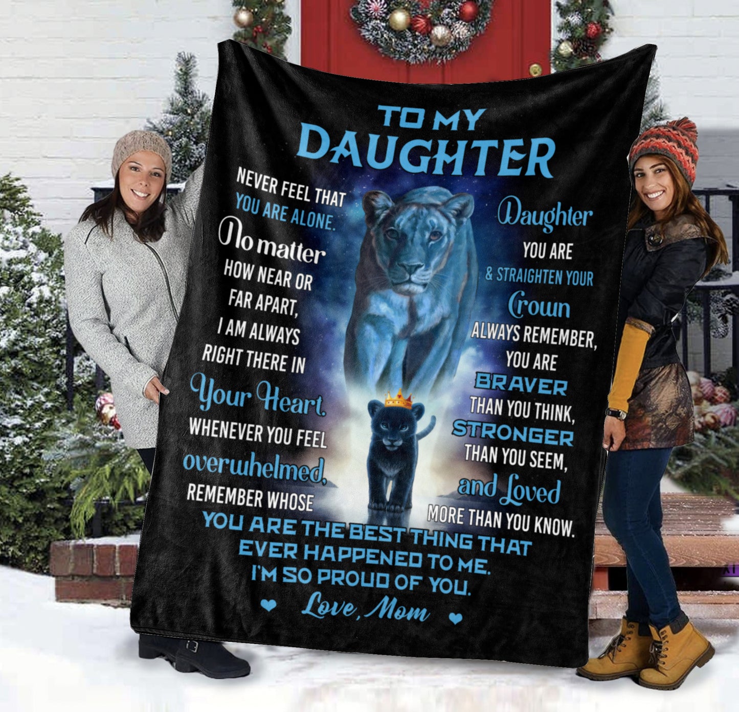 To My Daughter - Love Mom Blanket