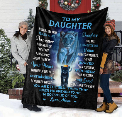 To My Daughter - Love Mom Blanket