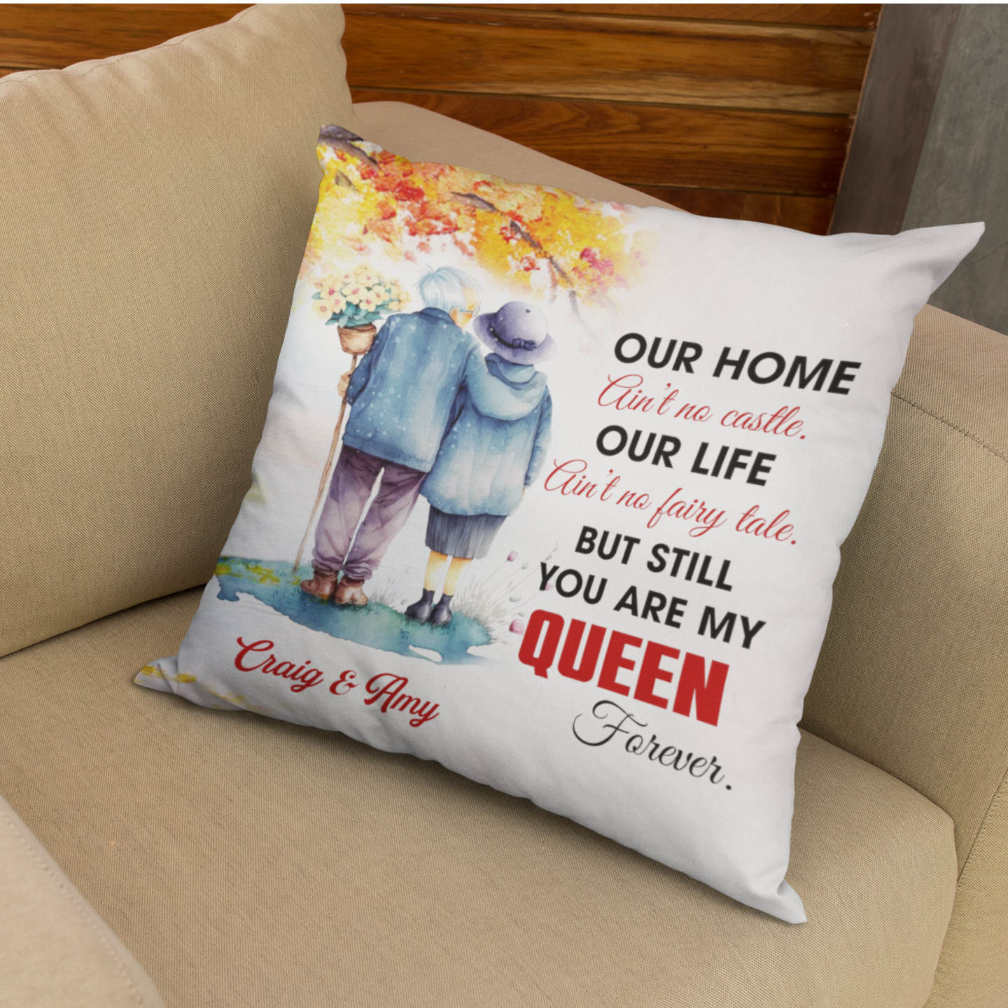 Our House Aint No Castle Throw Pillow