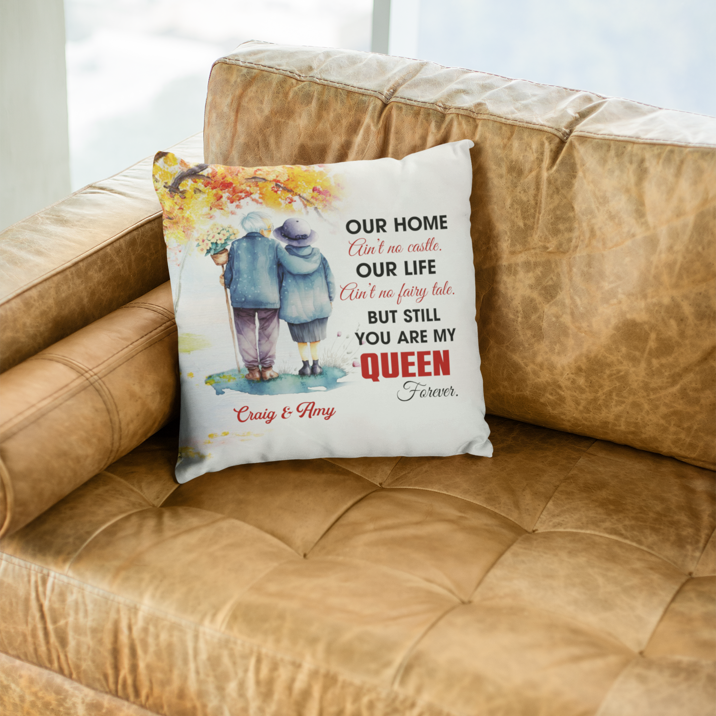 Our House Aint No Castle Throw Pillow