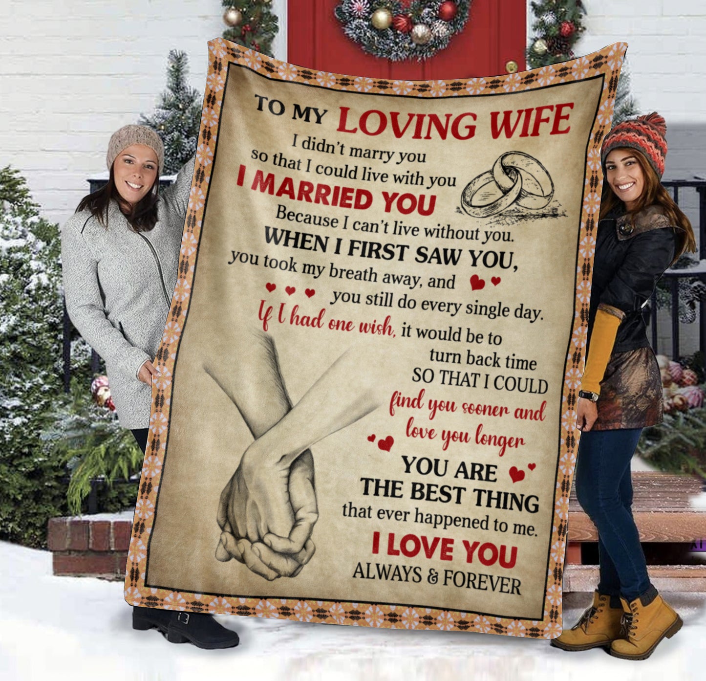 To My Loving Wife Blanket - I Married You Because