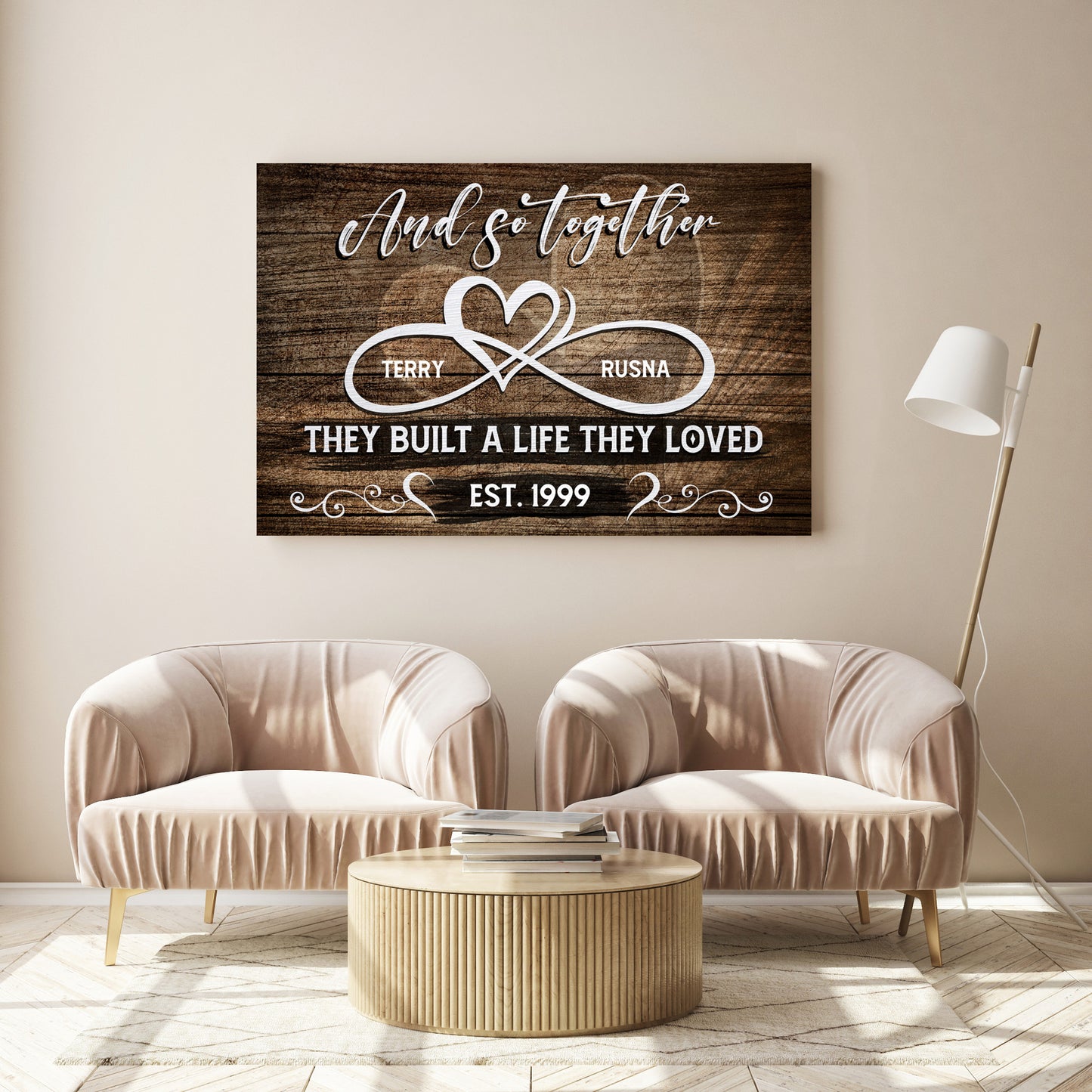 Personalized Wall Art - And So Together They Built The Life They Loved