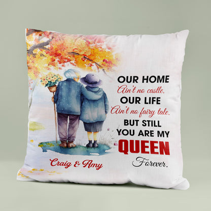 Our House Aint No Castle Throw Pillow