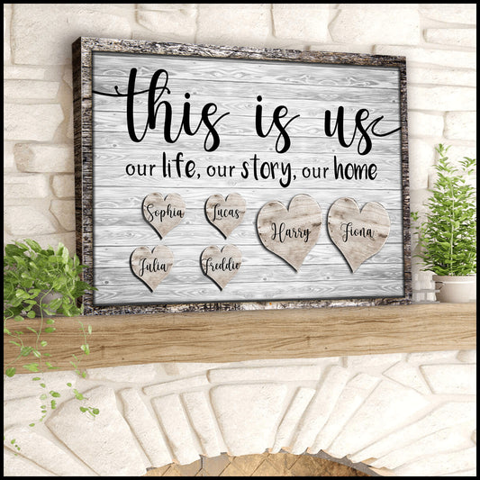 Personalized “This Is Us” Premium Family Canvas