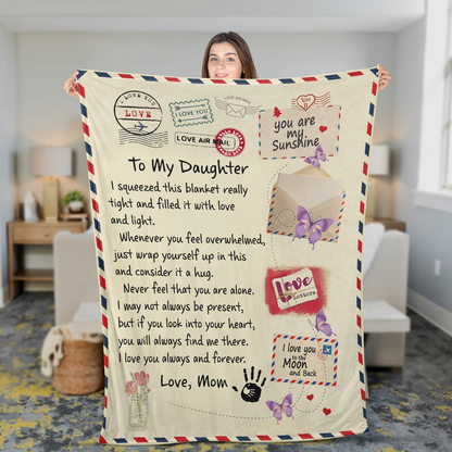 To My Daughter Letter Throw Blanket - I May Not Always Be Present Mom